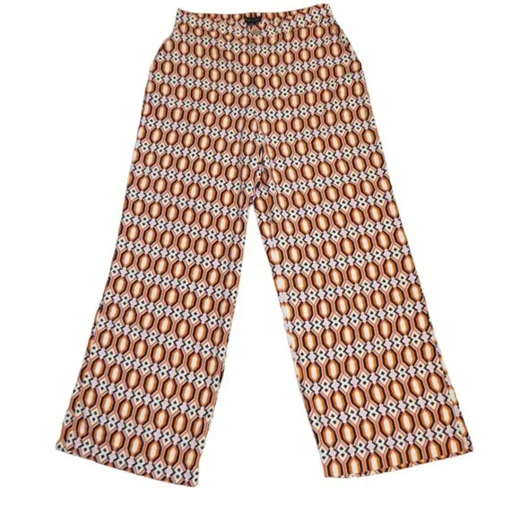 Sanctuary Geometric Print Relaxed Fit Trousers -Pockets- Size XL - Picture 1 of 11